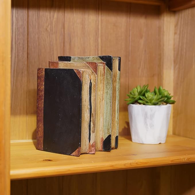 Guichifun Decorative Books Home Decor Clearance - Resin Retro Classical Fake Books Faux Books Decoration Fall Decor Gifts for Men Coffee Table Shelf Decor for Living Room Decor 5.5 * 4.5 * 7.5 Inch