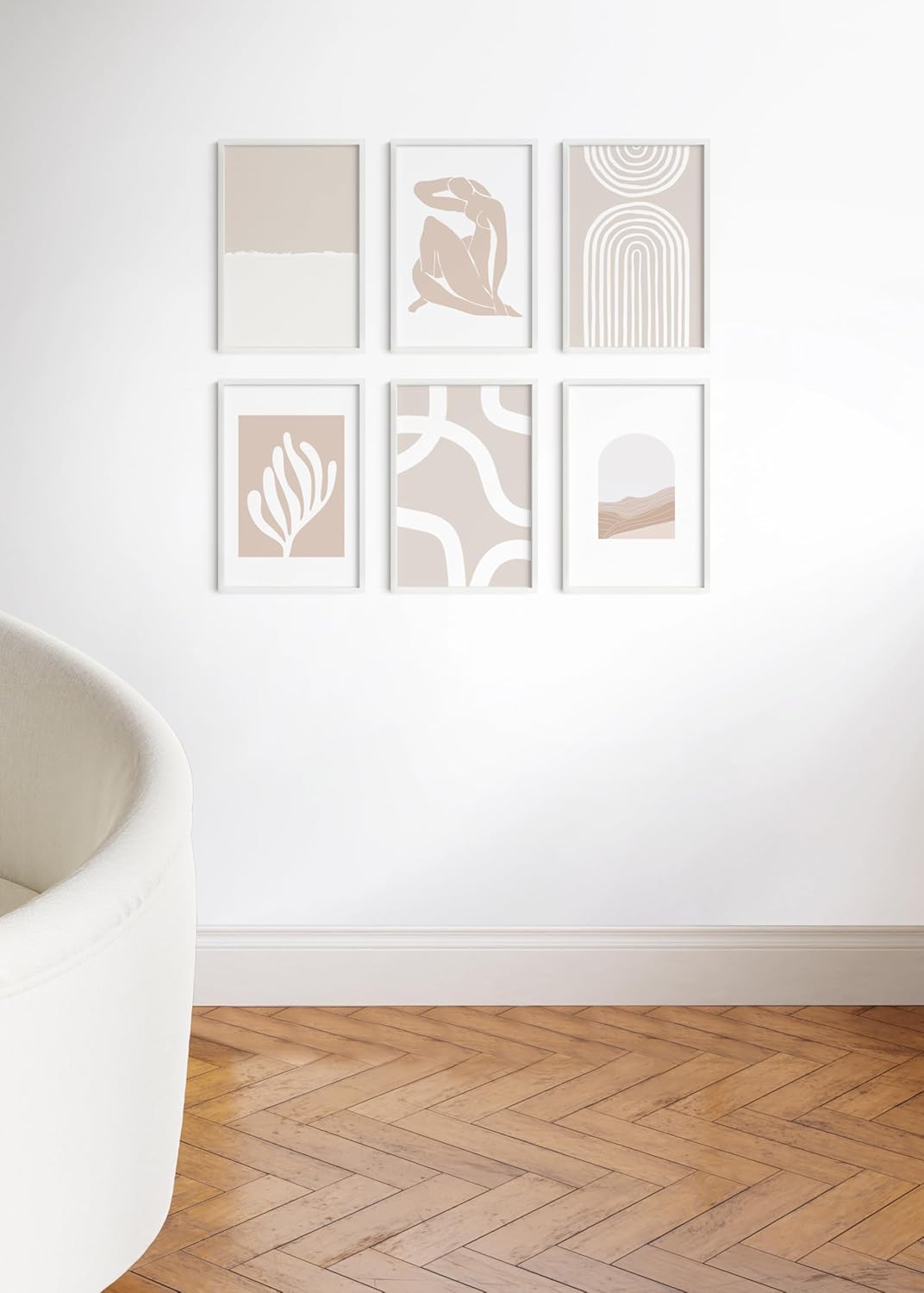 HAUS AND HUES 12x18 White Metal Picture Frames - Features Premium Aluminum, Vertical & Horizontal Hang, Shatterproof Plexiglass - Perfect for Home, Room, Office (12x18 in, White, Set of 6)