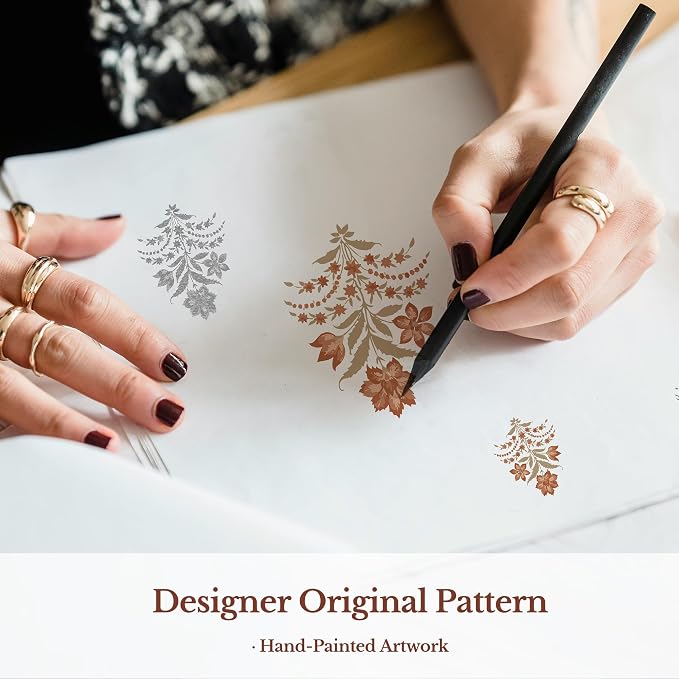Pinch Pleated Curtains Light Filtering Red Floral Curtains for Living Room Bedroom Dining Room 120 Inches Luxury Linen Drapes Farmhouse Window Curtains with Hooks - 2 Panels Set, 40" x 120"
