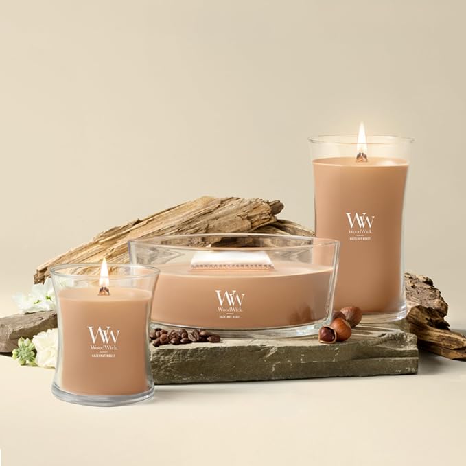 WoodWick Hazelnut Roast Medium Hourglass Candle