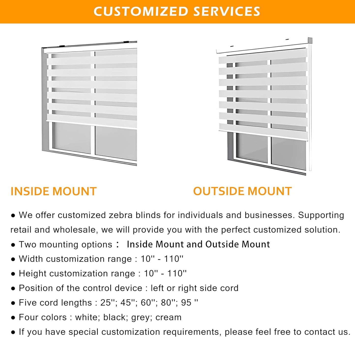 Custom Cut Size Zebra Blinds for Windows Privacy Light Filtering Zebra Shades Dual Layer Blinds for Indoor Windows(Custom Size Cream Color)