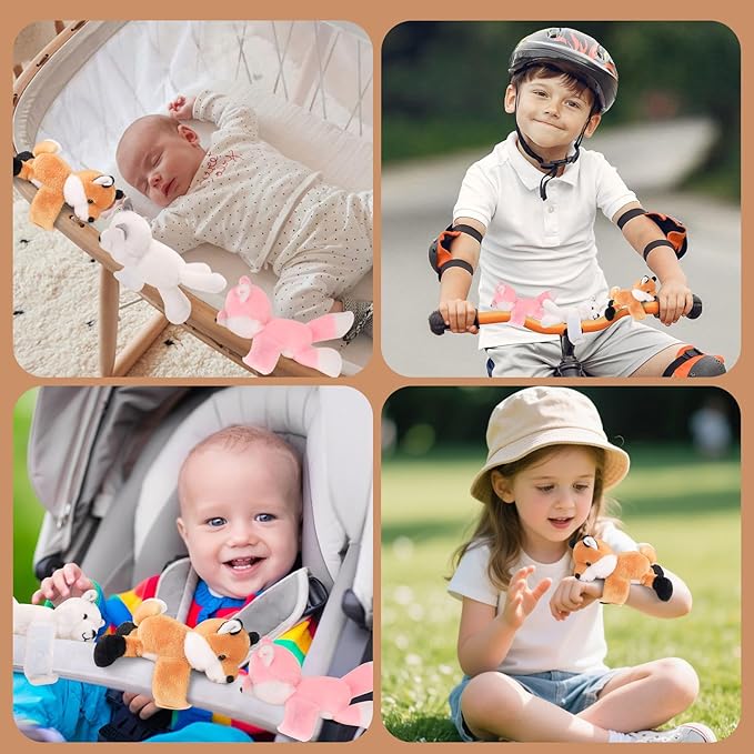 4 in 1 Fox Stuffed Animal Plush, 19" Large Mommy Stuffed Red Fox Toy with 3 Baby Stuffed Foxes Inside, Huggable Fox Plushies Pillow Gifts for Kids Christmas Birthday Party Favor