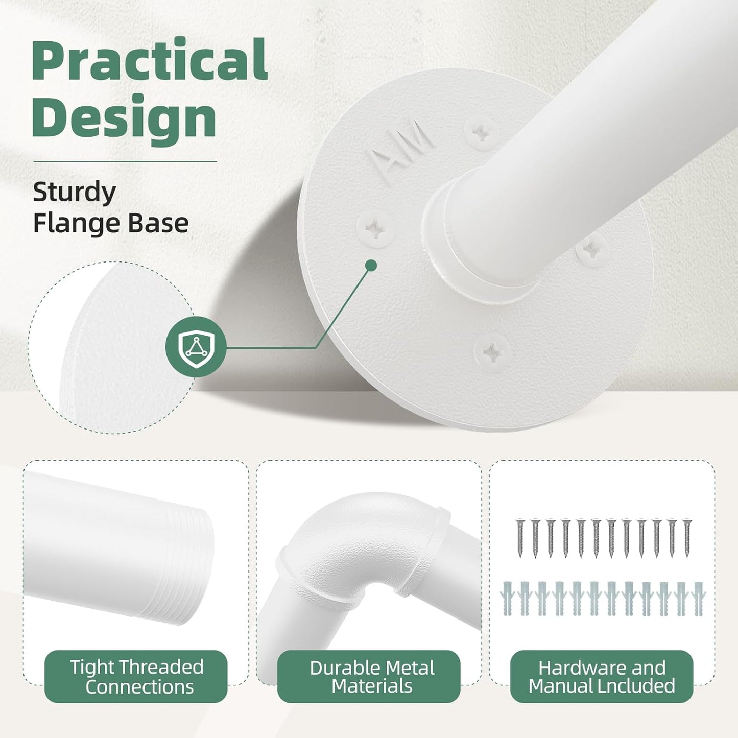 Plant Hanger Indoor with 6 Hanging Chains Hanging Planters for Indoor Plants Hanging Plant Holder Window Plant Shelves White Metal Rod(Pot not Included