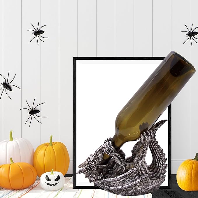 Wowser Gothic Dragon Wine Bottle Holder - Wine Accessories & Kitchen Organizer