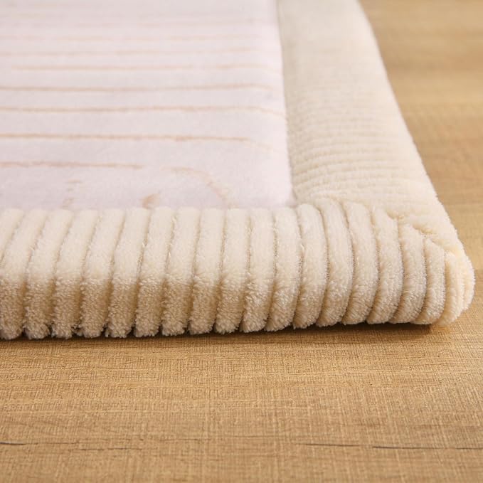 Hakuna Matte CloudSoft Baby Play Mat for Floor 60" x 80" Zen Garden – Coral Velvet Memory Foam Rug for Crawling & Cozy Play – Non-Slip, Water-Resistant, Easy-Care Tummy Time Mat, Playmat for Playpen