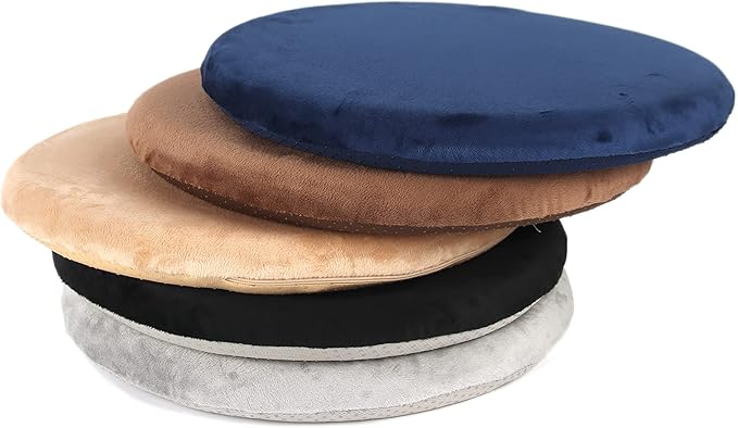 Sigmat 13In Round Stool Cushion Memory Foam Small Chair Cushion Black
