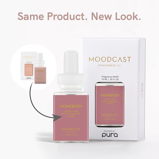 Pura & Moodcast Home Scent Refill - Smart Home Air Diffuser - Long-Lasting Premium Fragrance per Refill - Household Essential - Clean & Safe Diffuser Fragrance - 2 Pack, Homebody