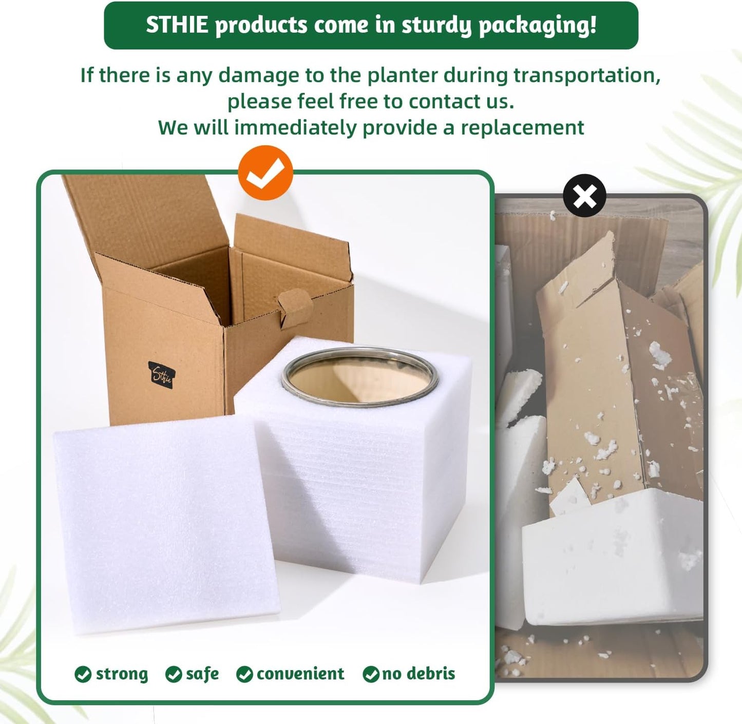 4/5/6 Inches Ceramic Plant Pots with Drainage Holes and Saucers, Round Flower Pots for Indoor Plant, Small Flower Planters Set of 3 (White Floral-Big Size)