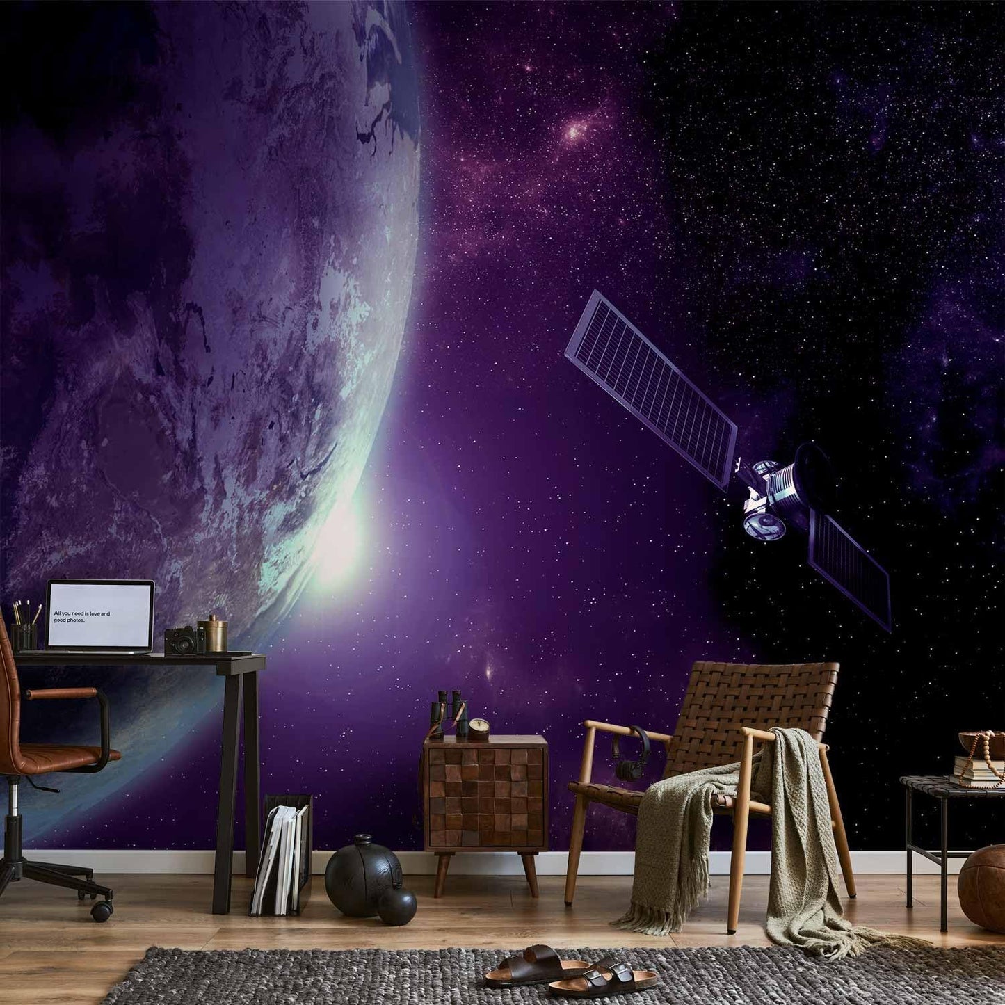 artgeist Wall Mural Cosmos Galaxy 96x69 in - Peel and Stick Self-Adhesive Wallpaper Removable Large Sticker Foil Wall Decor Print Picture Image Design n-B-0007-a-d