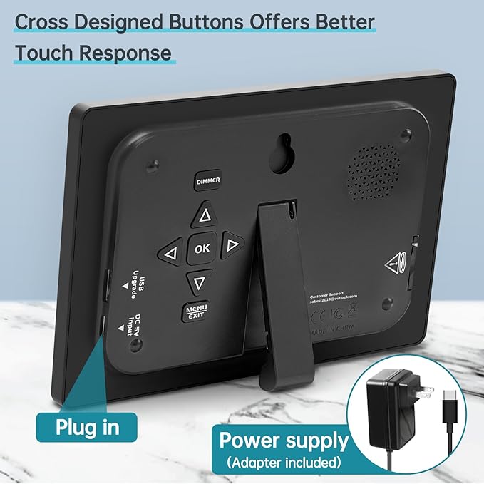 Soobest Dementia Digital Clock for Seniors Elderly, 20 Alarm Reminders 3 Ringtones for Memory Loss Alzheimers, Electric Time Date Day Large Display Calendar Clock, Auto DST, 1024 * 600P HD
