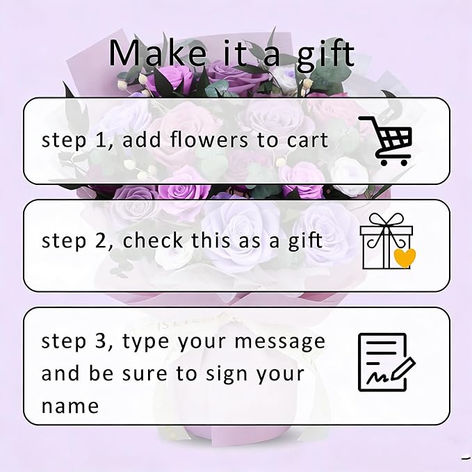 XTYFJGVA 16 Preserved Purple Roses Bouquet, Flowers for Delivery, Real Roses That Last 1-3 Years, Birthday Gifts for Women, Forever Flower Gifts for Mom, Wife, Grandma, Her on Mothers Day, Anniversary