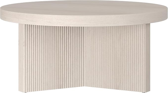 Henn&Hart Holm Coffee Table, 32" Wide, White