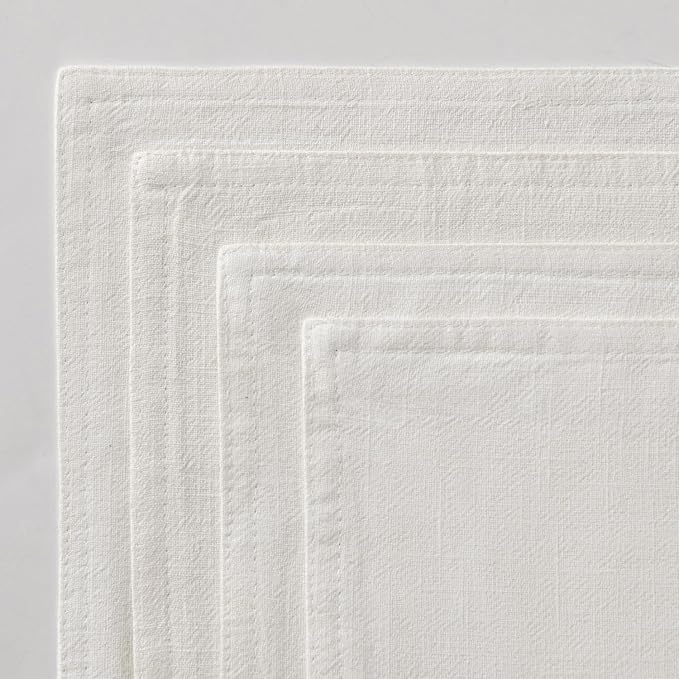 MIULEE Cream Linen Pillow Covers Pack of 4 Decorative Natural Solid Throw Pillow Covers Soft Accent Boho Farmhouse Couch Pillowcases Modern Spring Home Decors for Living Room Bed Sofa 18x18 Inch