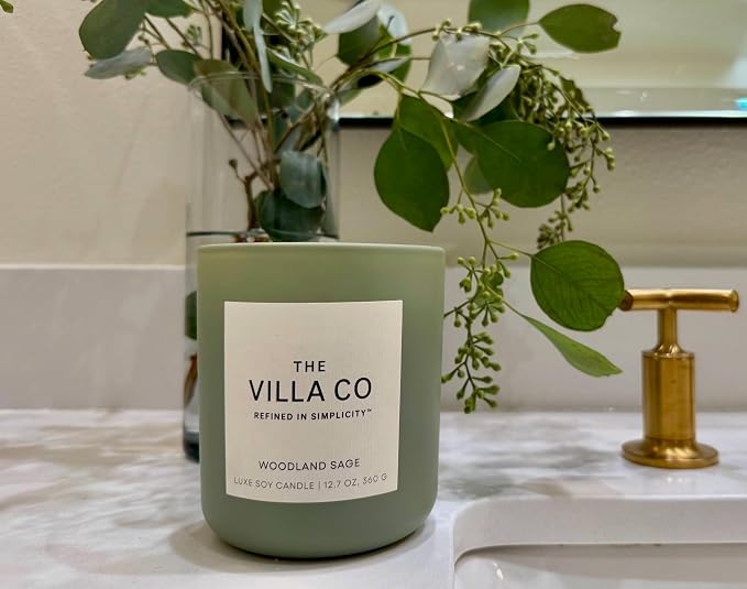 Woodland Sage | Scented Candle for Women & Men | Hand-Poured, Aromatic & Fragrant | 60 Hour Burn Time 12 OZ | Soy Based | Phthalate Free | Made in USA