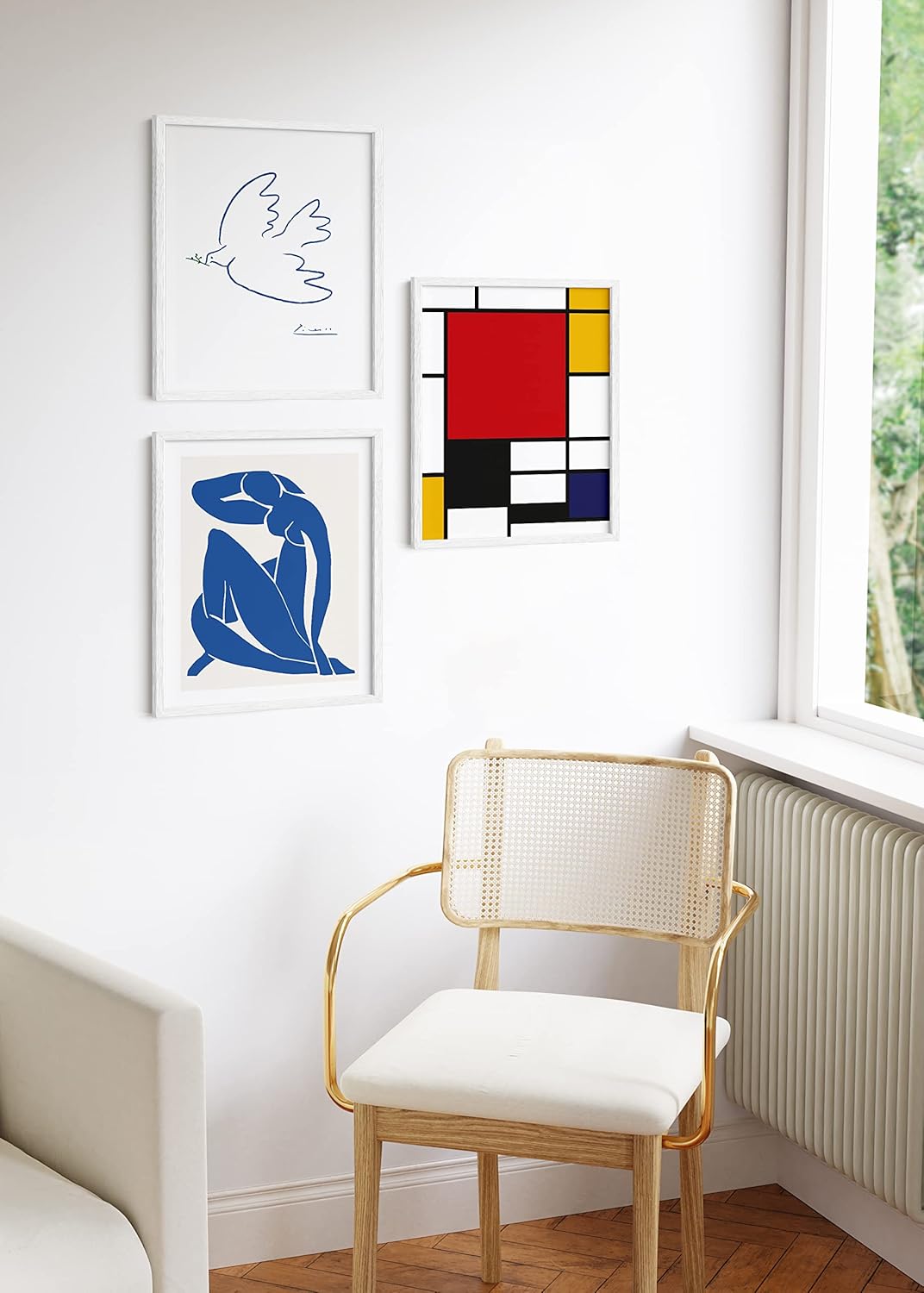 HAUS AND HUES 16x20 Frames Set of 3 - White Picture Pack Poster 16x20, Wall Frame Collage Decor 16 x 20 (White Oak Frame)