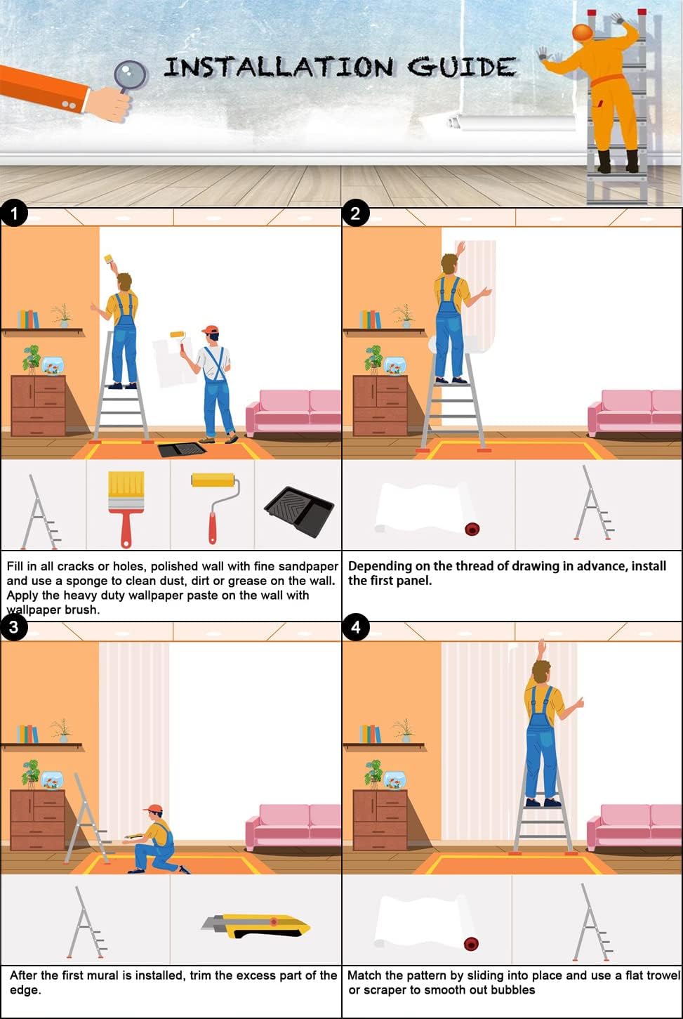 Dark Cloud Wallpaper Natural Scene Lightning Wall Mural for Boys Girls Bedroom Living Room Office (Not Peel n' Stick)