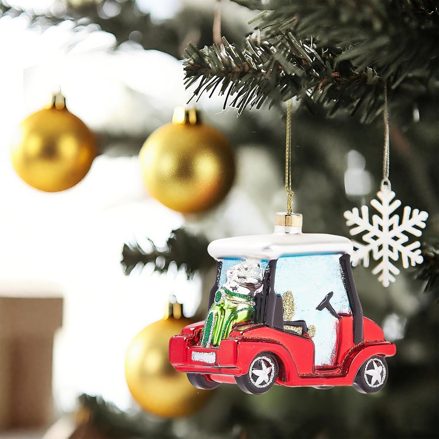 Hanging Christmas Ornaments, 2025 Glass Blown Christmas Tree Ornaments, Blue Christmas Tree Decorations, Funny Gifts & Home Decor, Car