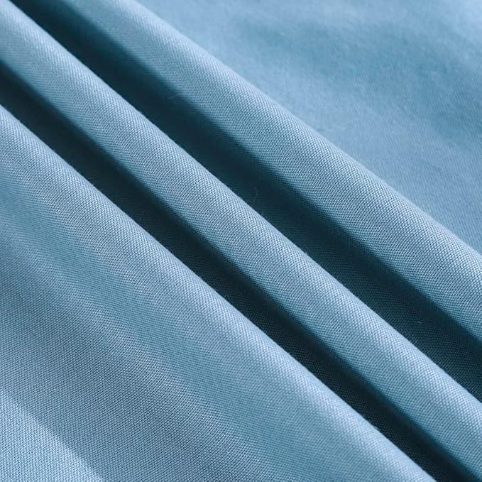 CARRIE HOME Light Blue Pillow Covers Farmhouse Plaid Throw Pillows 18x18 Set of 4 Spring Summer Blue Decorative Pillow Neutral Decor for Couch Sofa and Porch Chair, Gray Blue