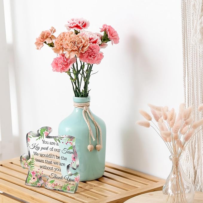 Yinder Thank You Gifts for Women Appreciation Gifts for Coworker Employee Nurse Teacher Leader Boss Inspirational Quotes Acrylic Desk Decor for Home Office Farewell Retirement
