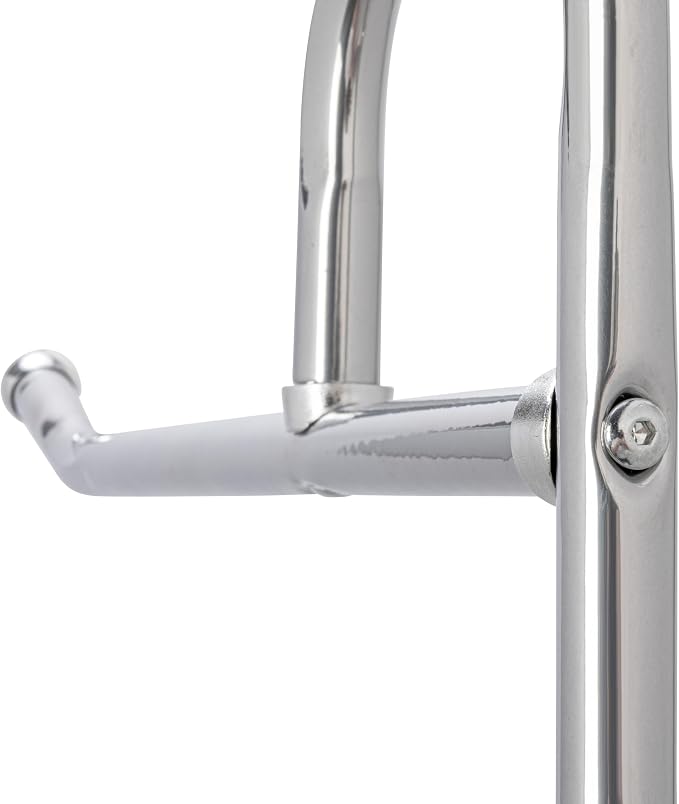 Household Essentials 6028-1 Rolling Laundry Cart with Hanging Bar - Chrome Finish, STORAGE, Metallic