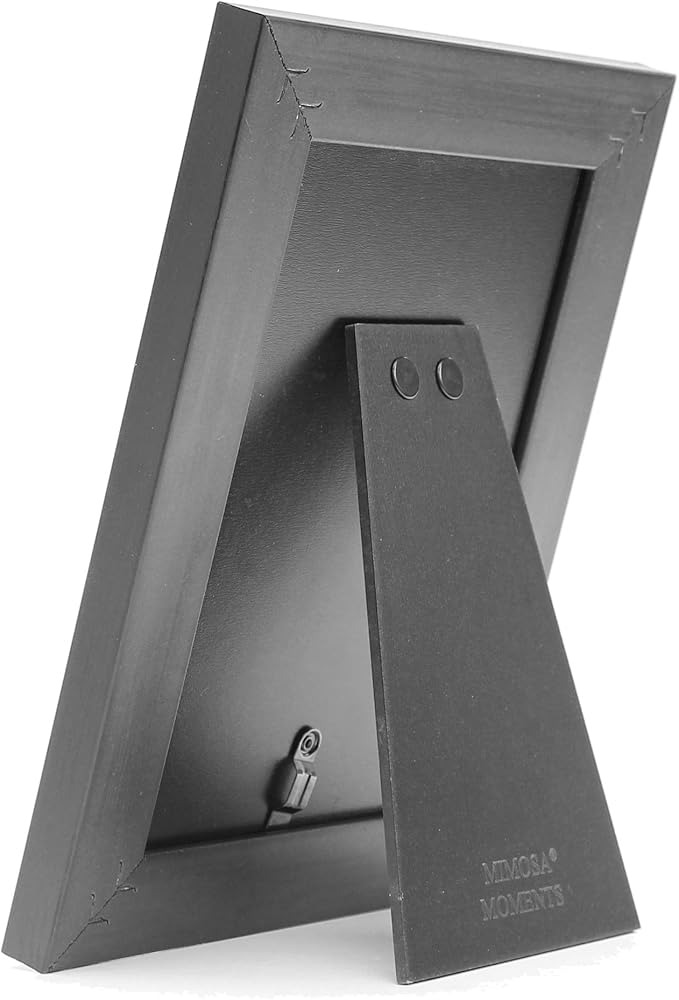 MIMOSA MOMENTS "Daddy & me Black Picture Frame with Silver Heart Ornament, 4x6 Photo - Tabletop Display, Gift for Father's Day, Birthday, Dad from Daughter or Son