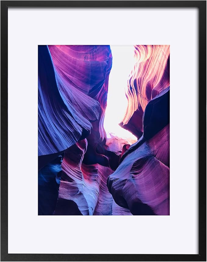 TWING 12x16 Frame Black 3 Pack, Large Wall Gallery Photo Frame Display Photos 8.5 x 11 with Mat or 12 x 16 without Mat,Picture Frames 12 x 16 for Horizontal or Vertical Wall Mounting