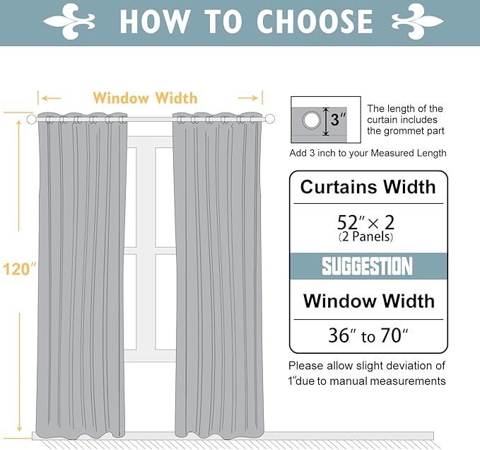 ChrisDowa Blackout Curtains 120 inches Long for Bedroom - 2 Panels Set Grommet Thermal Insulated Room Darkening Curtains for Living Room (Biscotti Beige, 52 x 120 Inch)