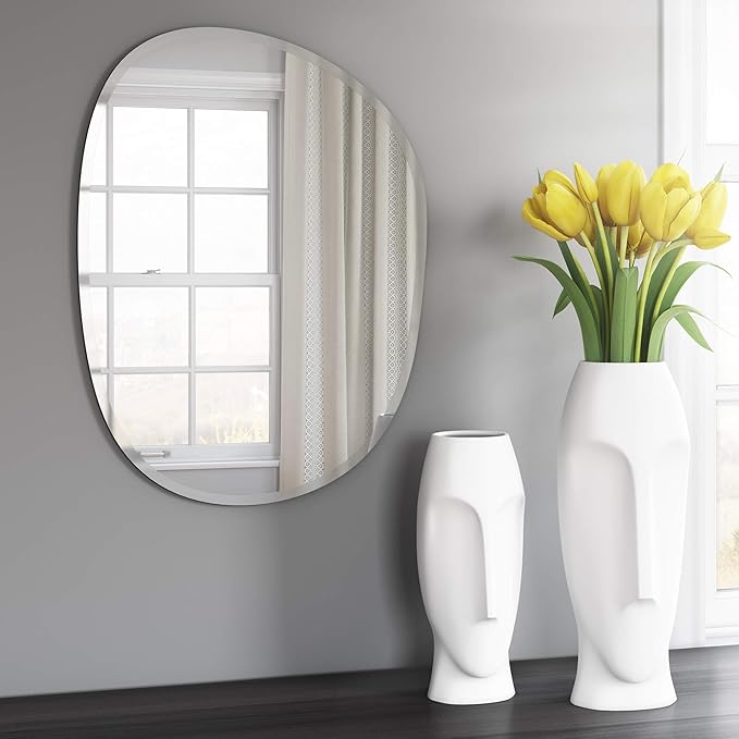 Howard Elliott Matte White Abstract Ceramic Face Vase Set of 2, Small and Tall White Human Face Vases for Decor, Plant, Flowers, Home, Office, Living Room, Entryway, Ideal Gift for Wedding