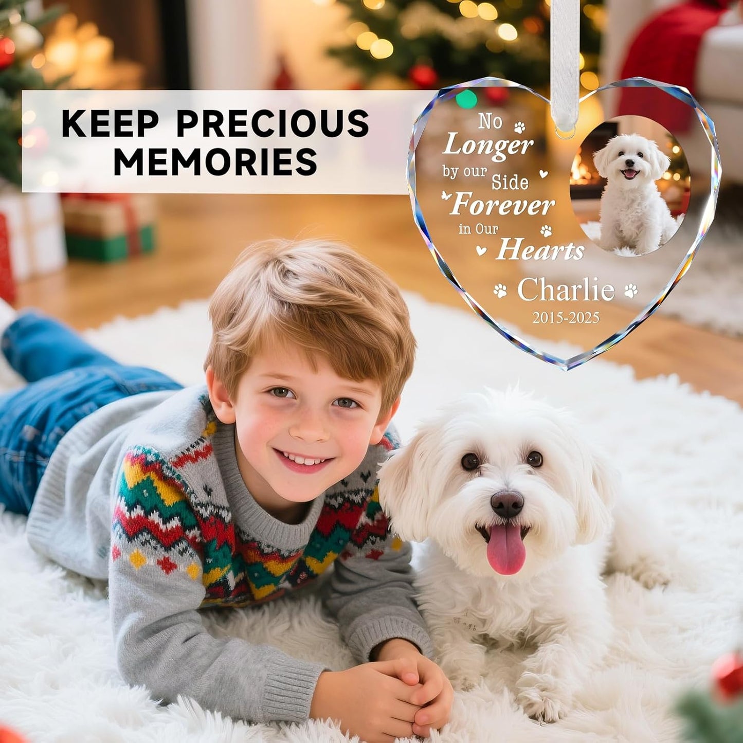 Personalized Pet Memorial Gifts - Custom Christmas Ornaments 2025 - Sympathy Keepsake Gift for Loss of Loved One - Dog Memorial Gifts for Loss of Dog, Cat