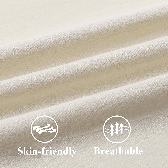 ZWJD Pillow Covers 26x26 Set of 2 Throw Pillow Covers with Fringe Chic Cotton Euro Shams Square Cushion Covers for Couch Sofa Bed Living Room Farmhouse Boho Decor, Beige