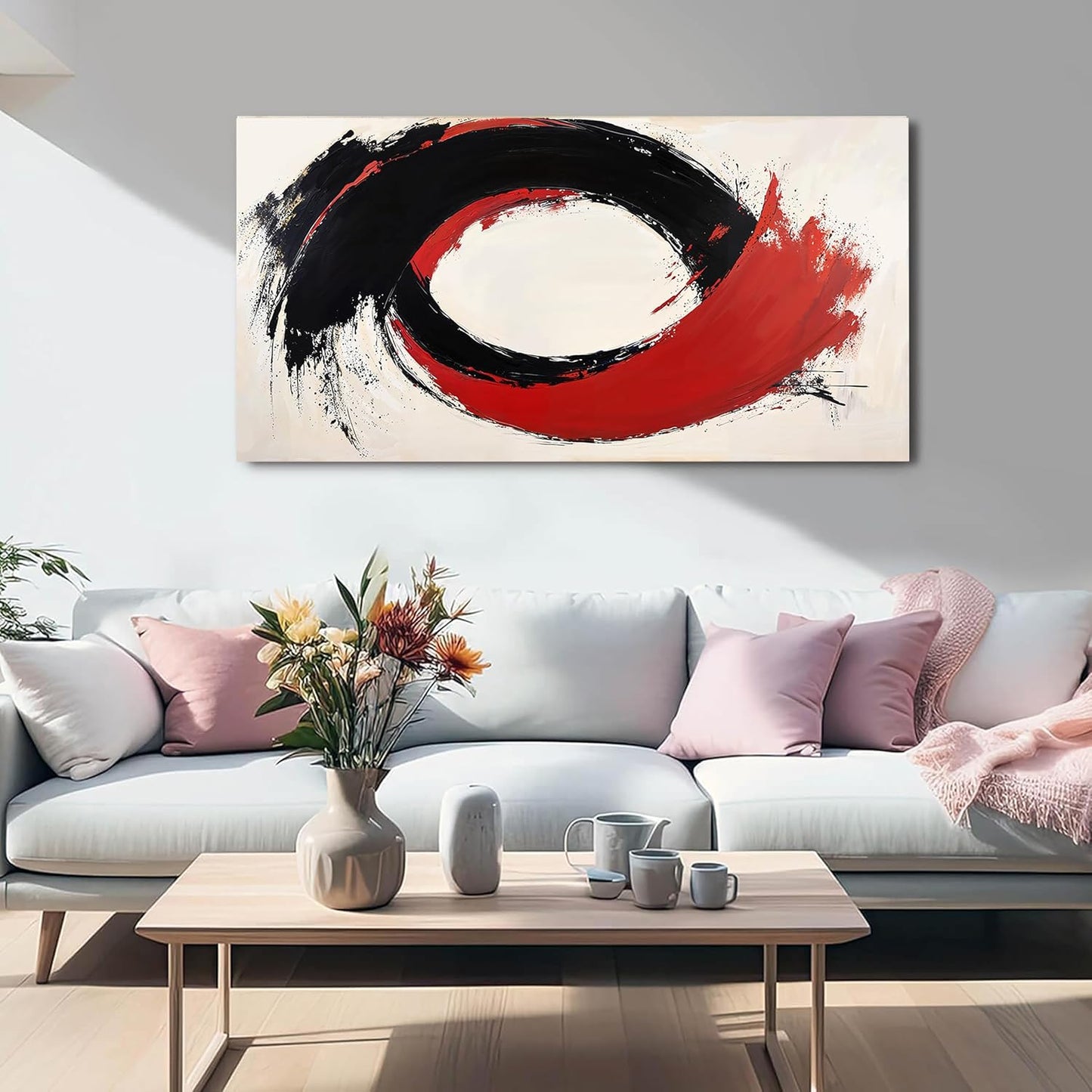 Canvas Wall Art Decor Black and White Wall Art Prints Abstract Canvas Art Wall Decor Modern Abstract Wall Art Decorations Wall Art Pictures for Living Room Artwork for Walls Home Office Decor 20"X40"