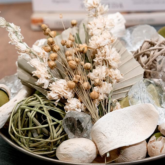 ANDALUCA Maison Box Fragrance Potpourri Decorative Vase & Bowl Filler Home Décor (Palm & Cedar)