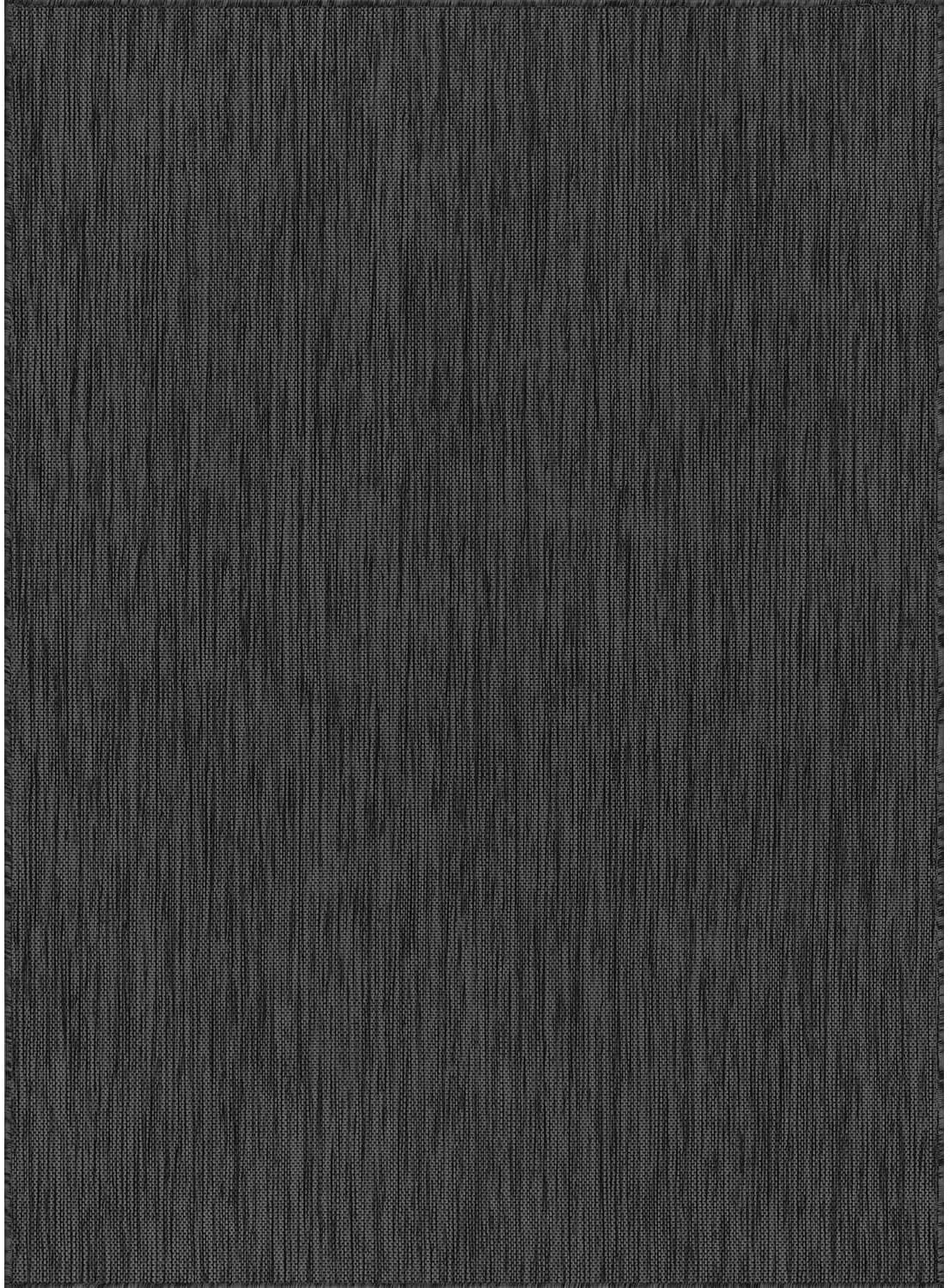 Washable Indoor Outdoor Rug 8x10 Weather Resistant Area Rugs Modern Solid for Porch Deck Balcony Backyard Patio Outside Carpet (8 X 10 Dark Grey)
