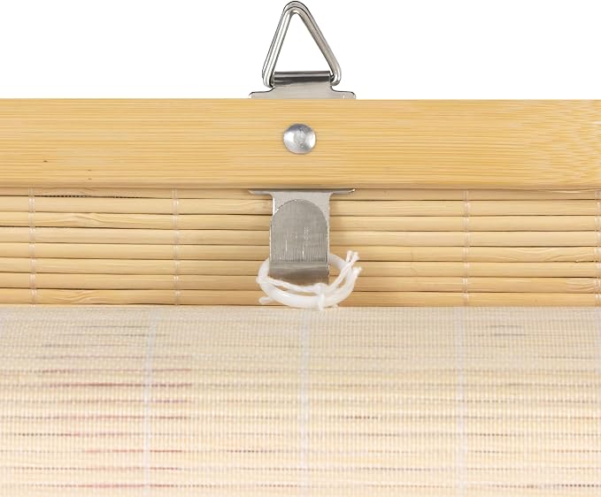 Red Lantern Bamboo Window Shade Blind - Roosting Bird 72" Wide