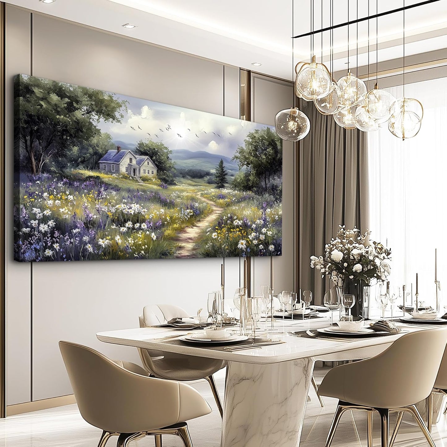 Canvas Wall Art for Living Room Wall Decor for Bedroom Office Wall Decoration Garden Painting Artwork Room Aesthetic Home Decor 20x40 in