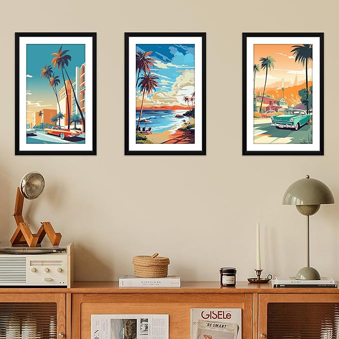 FIXSMITH 11x17 Picture Frame Set of 2, Photo Frame with HD Plexiglass, Display Pictures 9x15 with Mat or 11x17 Without Mat, Black Picture Frames Collage Wall Decor, Gallary Wall Frame