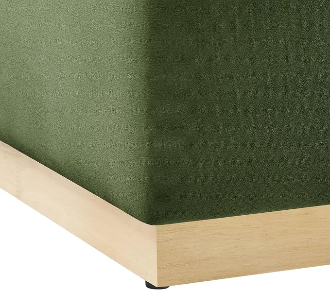 Modway Large 28" Square Performance Velvet Upholstered Upholstered Ottoman