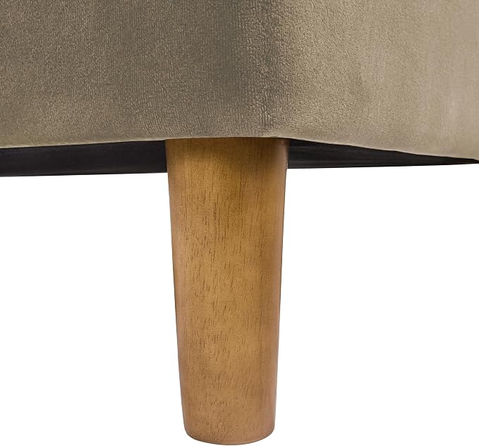 HomePop Ainsley 40" Storage Ottoman Bench - Fawn Velvet