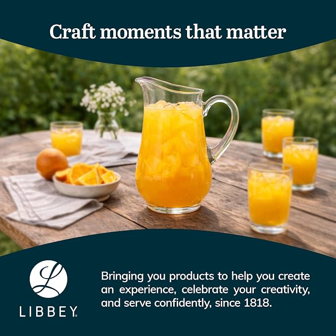 Libbey Atlantis Glass Pitcher, 73-ounce