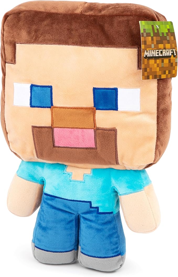 Jay Franco Plusg Pillow Buddy Super Soft Polyester Microfiber | Mojang Minecraft Steve 16 inch