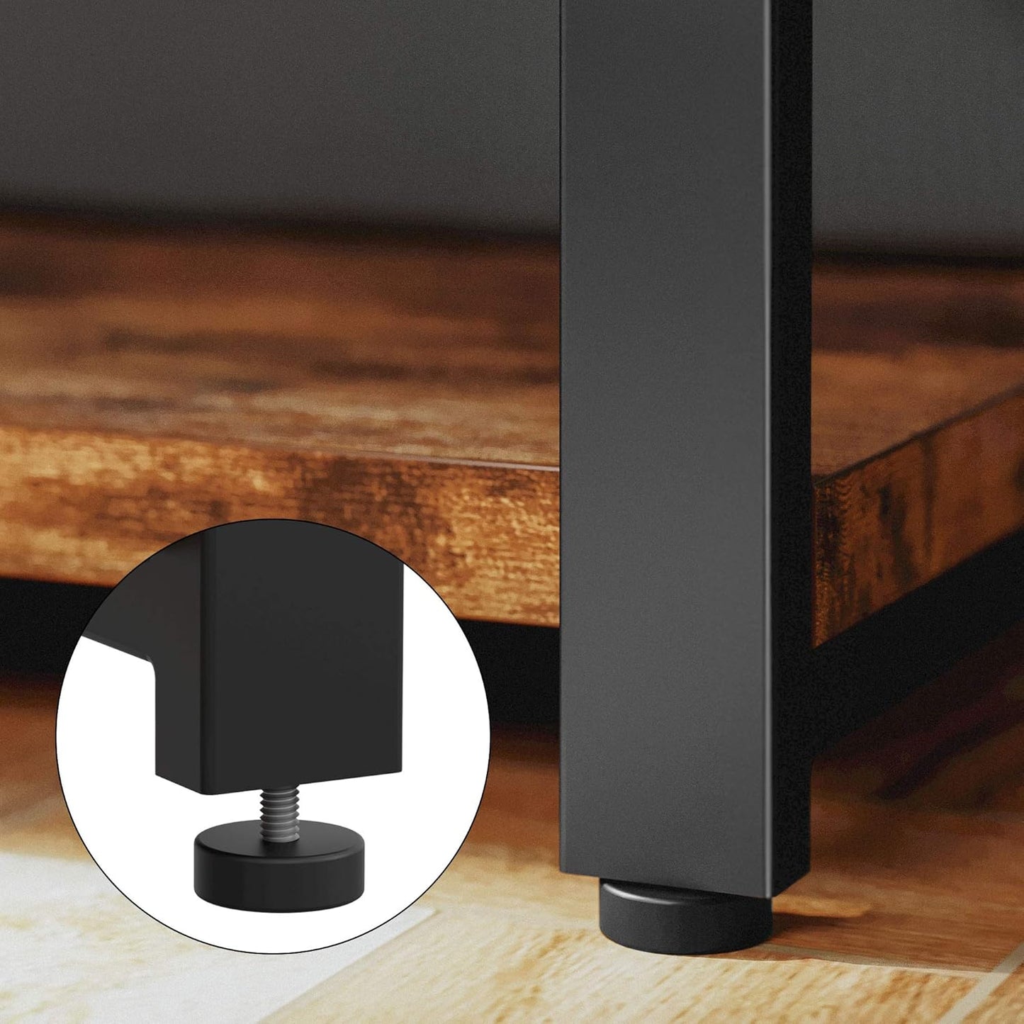 IRONCK Rustic Entryway Console Table, Long Hallway Table 70.8 in 3-Tier, TV Stand Entertainment Center Media Stand for Living Room, Industrial Style, Vintage Brown