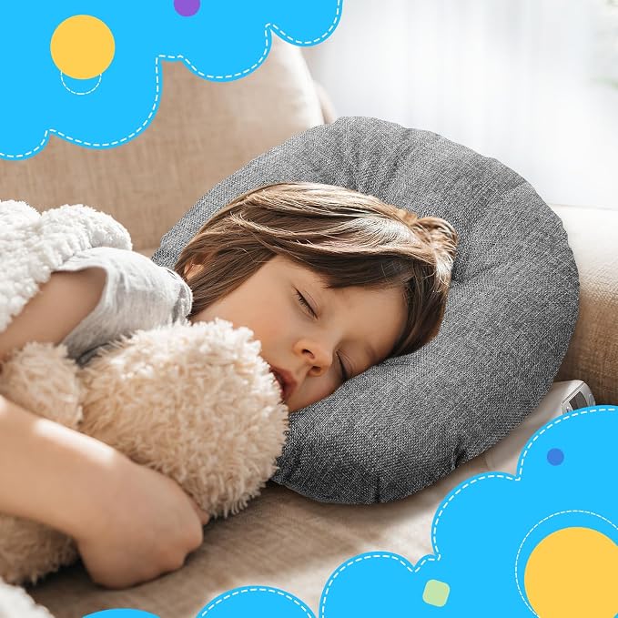 Fumete 8 Pcs 16 Inch Round Floor Cushions for Kids and Toddlers, Flexible Seating Classroom Furniture Floor Pillow for Home, Daycare, Preschool, Yoga and Meditation (Gray)