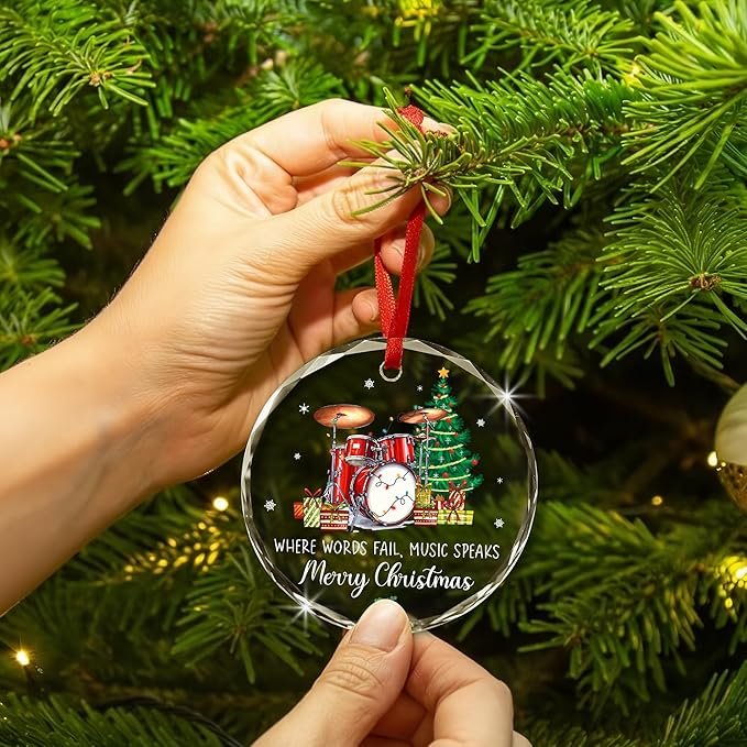 Drummer Ornament β Drum Christmas Ornament, Drummer Ornaments for Christmas Tree, Musical Christmas Ornaments, Percussion Christmas Ornament, Drummer Gift, Gifts for Drummers