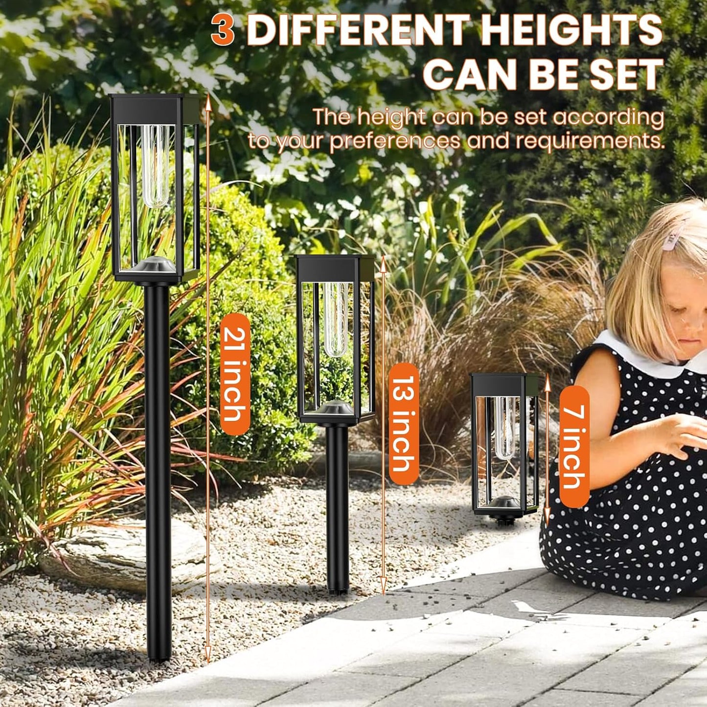 Solar Pathway Lights Outdoor,4 Pack Bright Solar Lights Outdoor,IP65 Waterproof Solar Garden Lights Solar Powered Landscape Lighting for Yard Patio Walkway Driveway Pathway (Warm White)