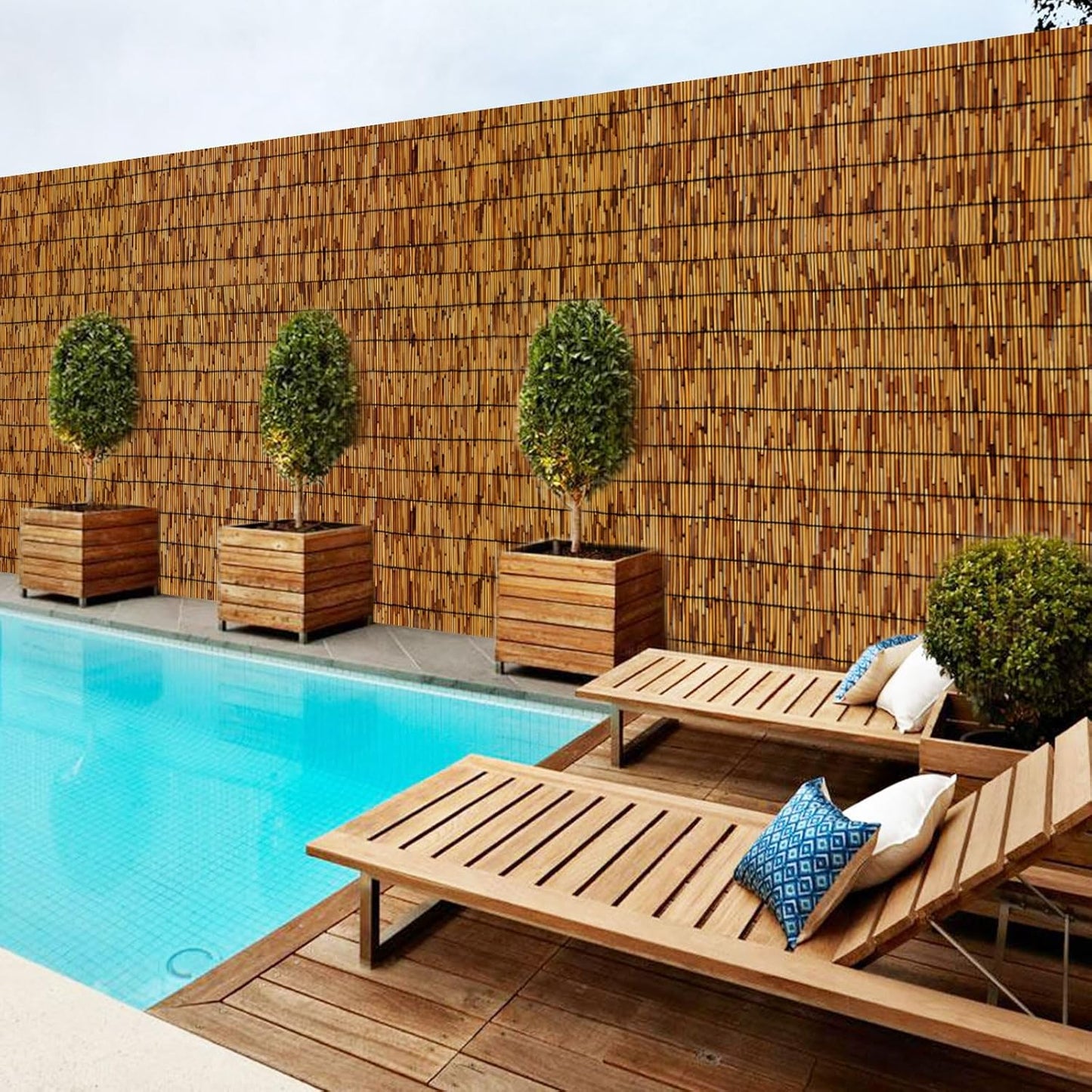 Reed Fencing Rolls,Bamboo Screens Outdoor for Patio,6 Feet High,Suitable for Patio Garden Balcony Terrace and Courtyard Shading 6x10FT