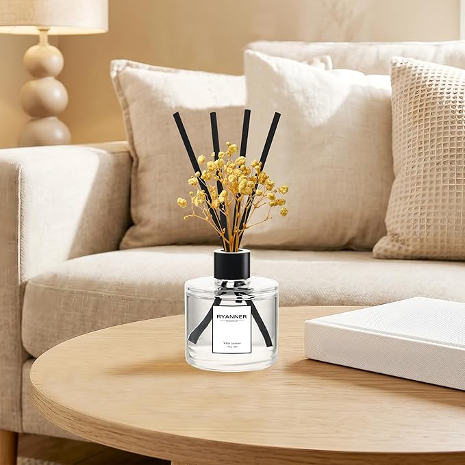 Reed Diffuser Set of 3 Pack,Cashmere Vanilla/Sea Salt&Sage/Ocean Breeze Scented Oil Diffuser with Sticks(1.7 fl oz Each Pack),Air Freshener for Bedroom Bathroom Office | Shelf Decor