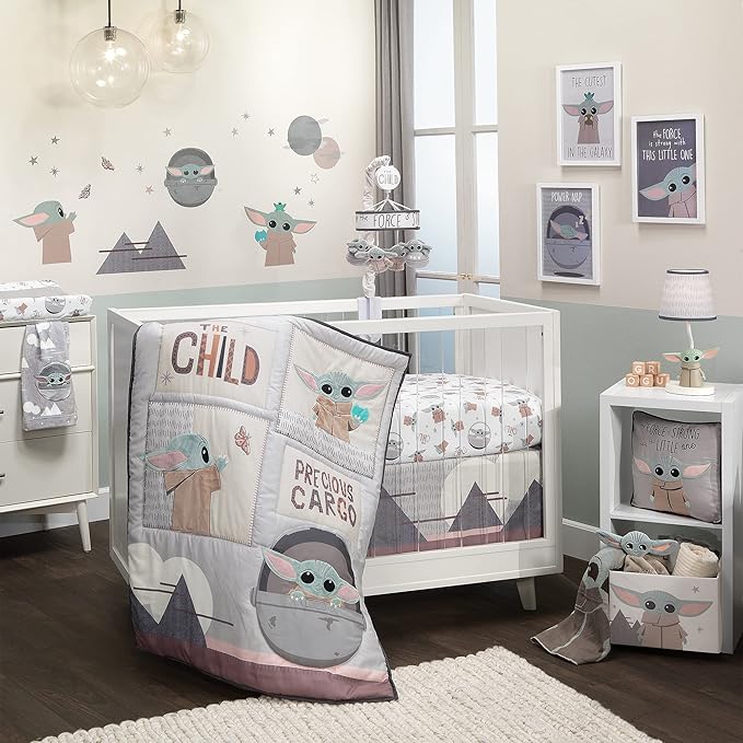 Lambs & Ivy Star Wars The Child/Baby Yoda Musical Baby Crib Mobile Soother Toy
