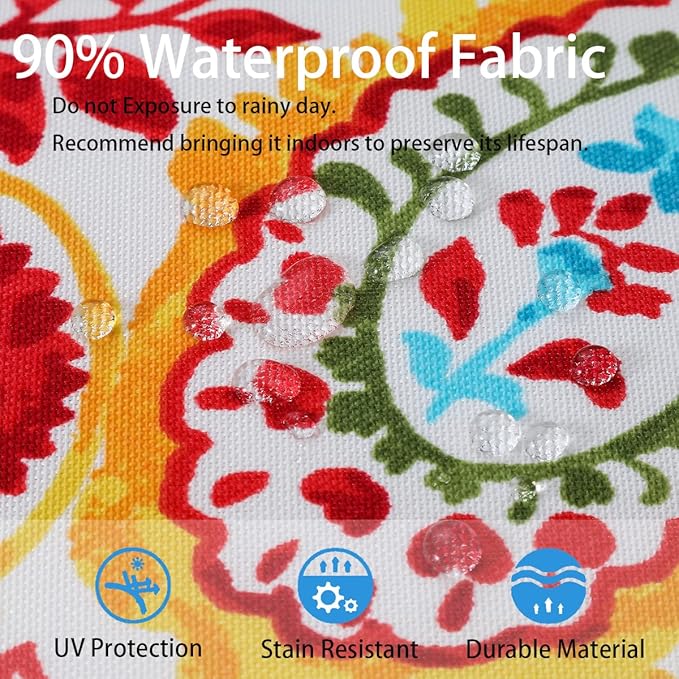 Waterproof Outdoor Throw Pillow Covers Set of 2,Home Decor for Garden Patio Furniture,Couch,Sofa 18 x18 Inch Decorative Pillows Cover Only,NO Insert(Phoenix)