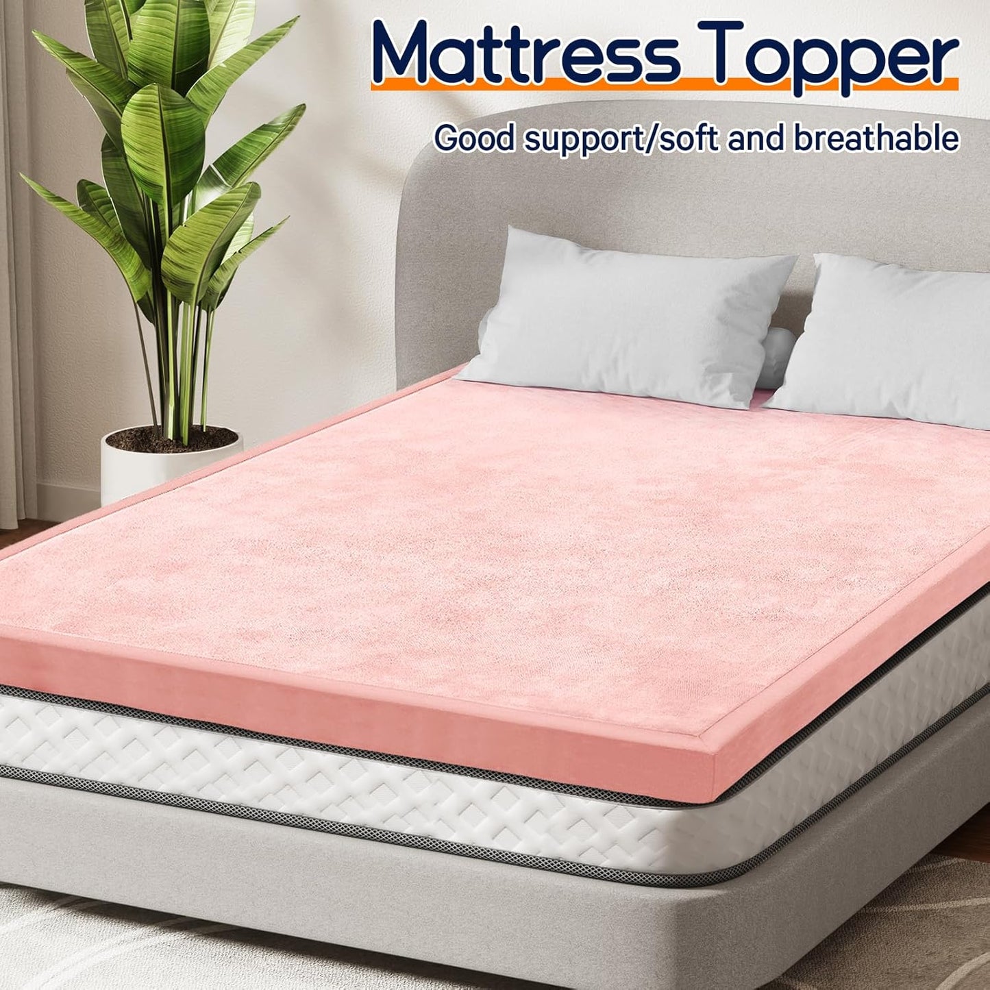 Baby Play Mat for Floor Tummy Time Nursery Rug Muscle Area Rug Playroom Tatami 50 * 50" Memory Foam 1.3" Thick Crawling Mat For Babies,Toddlers, Infants, Kids(Pink)