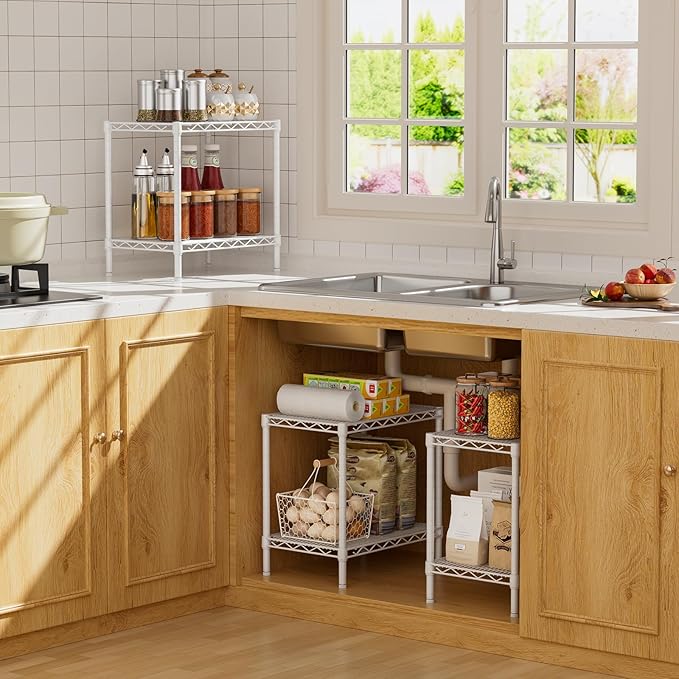 SINGAYE Shelf Closet Wire Shelving:Adjustable Metal Unit for Laundry Room Organization Bathroom Kitchen Home Storage Small Pantry Rack Shelves